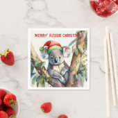 Merry Aussie Christmas Koala Serviette (Beispiel)