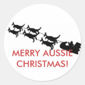 Merry Aussie Christmas Sticker (Vorderseite)