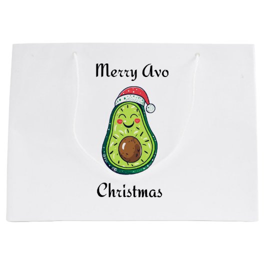 Merry Avo Christmas Große Geschenktüte (Vorderseite)