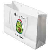 Merry Avo Christmas Große Geschenktüte (Vorderseite Schrägansicht)