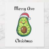 Merry Avo Christmas Weinetikett (Einzelnes Label)