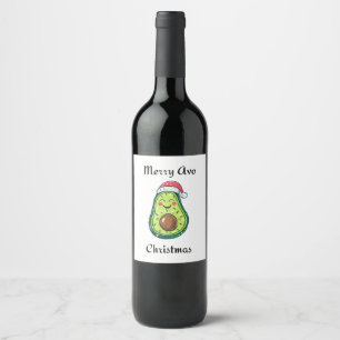 Merry Avo Christmas Weinetikett