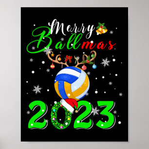 Merry Ballmas 2023 Weihnachten-Weihnachtsmann-Voll Poster