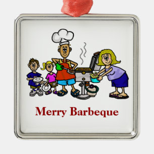 Merry Barbeque Family Christmas - Kitchen Ornament Aus Metall