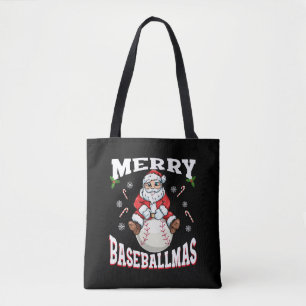 Merry Baseballmas Funny Christmas Baseball Santa Tasche