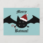 Merry Batmas albern Gothic Fledermaus Weihnachten (Vorderseite)