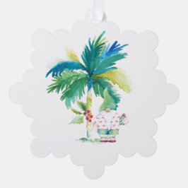 Merry Beach-mas Tropical Christmas Ornament Karte