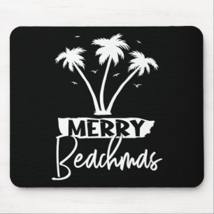 Merry Beachmas Palm Tree Beach Urlaub Weihnachten Mousepad