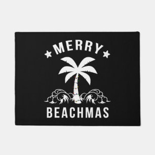 Merry Beachmas Palm Tree Beach Weihnachten Fußmatte