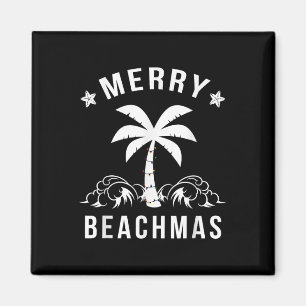 Merry Beachmas Palm Tree Beach Weihnachten Magnet