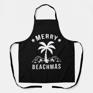 Merry Beachmas Palm Tree Beach Weihnachten Schürze