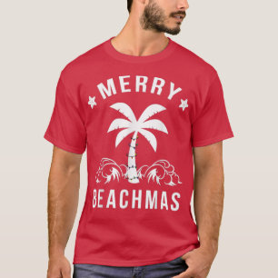 Merry Beachmas Palm Tree Beach Weihnachten T-Shirt