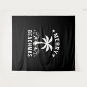 Merry Beachmas Palm Tree Beach Weihnachten Wandteppich (Vorderseite (Horizontal))