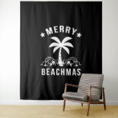 Merry Beachmas Palm Tree Beach Weihnachten Wandteppich (Beispiel)