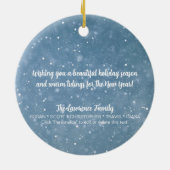 Merry Beachmas Snowy Sandy Snowman - Keramik Ornament (Hinten)