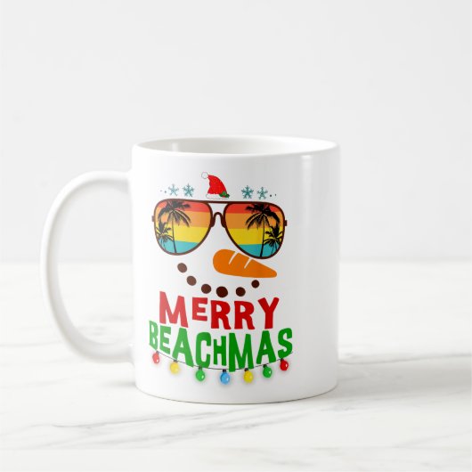 Merry Beachmas Trocal Christmas Hawaii Snowman Bea Kaffeetasse (Links)