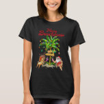 Merry Beachmas Tropical Beach Christmas in July T-Shirt<br><div class="desc">Merry Beachmas Shirt, Tropical Christmas Shirt, July Christmas Outfit, Beach Santa Gift, Hawaiian Christmas Clothing, Xmas in Summer Shirt We've been waiting so long for the Christmas party. However, it's lucky we have Christmas in Summer is a second Christmas celebration held around the summer season. Celebrate your super fun holiday...</div>