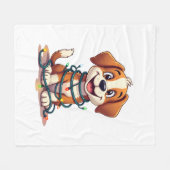 Merry Beagle Lichter Fleecedecke (Vorderseite (Horizontal))