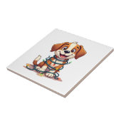 Merry Beagle Lichter Fliese (Seite)