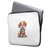 Merry Beagle Lichter Laptopschutzhülle (Vorderseite Links)
