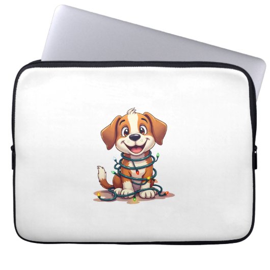 Merry Beagle Lichter Laptopschutzhülle (Vorderseite)