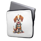 Merry Beagle Lights Laptopschutzhülle (Vorderseite Links)