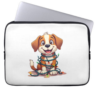 Merry Beagle Lights Laptopschutzhülle