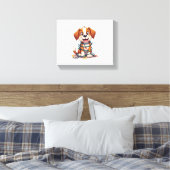 Merry Beagle Lights Leinwanddruck (Insitu (Schlafzimmer))