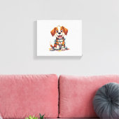 Merry Beagle Lights Leinwanddruck (Insitu (Wohnzimmer))