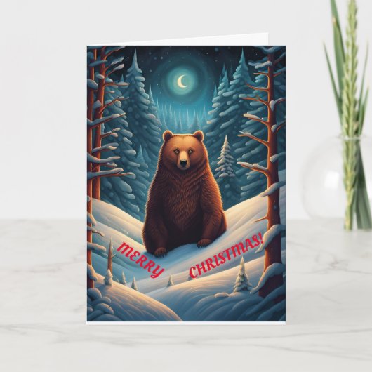 MERRY BEAR CHRISTMAS CARD FÜR JEDEN DANKESKARTE (Vorderseite)