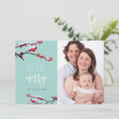 Merry Beeren Feiertagskarte (Stehend Vorderseite)