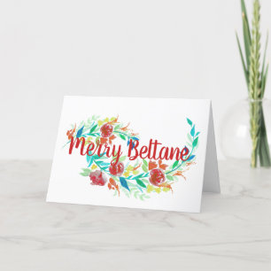 Merry Beltane Bright Summer Blume Wicca Sabbat Feiertagskarte