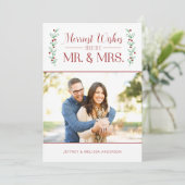 Merry Berries | Weihnachtsfotokarte Feiertagskarte (Stehend Vorderseite)