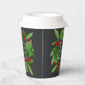 Merry Berry Bright Christmas Wreath ID591 Pappbecher (Rechts)