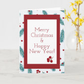 Merry Berry Christmas Card Karte (Gelbe Blume)