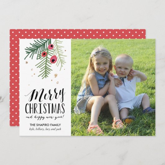 Merry Berry Collection Feiertagskarte (Vorne/Hinten)