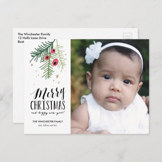 Merry Berry Collection Feiertagspostkarte (Vorne/Hinten)