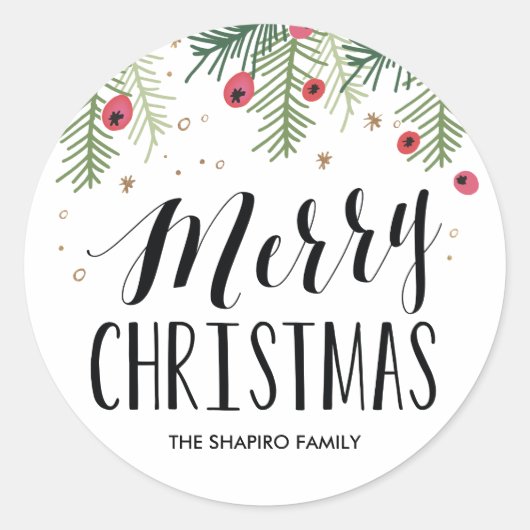 Merry Berry Collection Runder Aufkleber (Vorderseite)