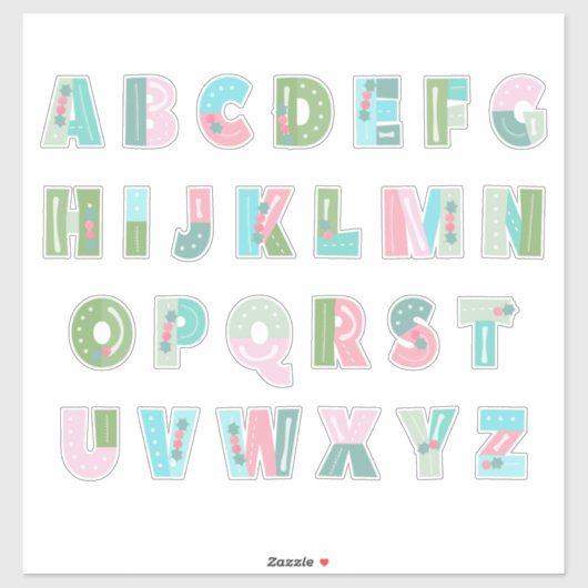 Merry Berry [Großbuchstabenalphabet] Aufkleber (Blatt)