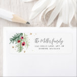Merry Berry Holiday<br><div class="desc">Featuring hand drawing of winter foliage and berries with address in script.</div>
