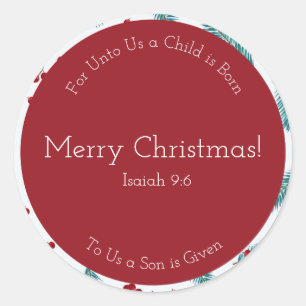 Merry Berry Round Weihnachtskleber Runder Aufkleber