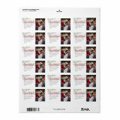 Merry Berry | Rücksendeadresse zum WeihnachtsFoto Adressaufkleber (Vorne)