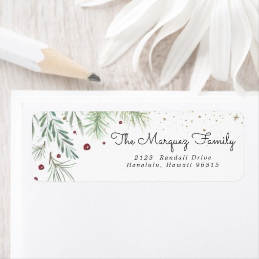 Merry Berry | Weihnachts-Rücksendeadressen-Aufkleb (Insitu)