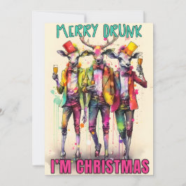 Merry Betrunken Feiertagskarte
