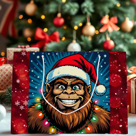 Merry Bigfoot Sasquatch Christmas Große Geschenktüte