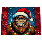 Merry Bigfoot Sasquatch Christmas Große Geschenktüte (Vorderseite)