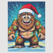 Merry Bigfoot Sasquatch Christmas Seidenpapier (Vorderseite)
