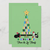 MERRY BINARY CHRISTMAS FEIERTAGSKARTE (Vorne/Hinten)