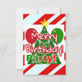 Merry Birthday Einladung (Vorderseite)