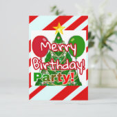 Merry Birthday Einladung (Stehend Vorderseite)